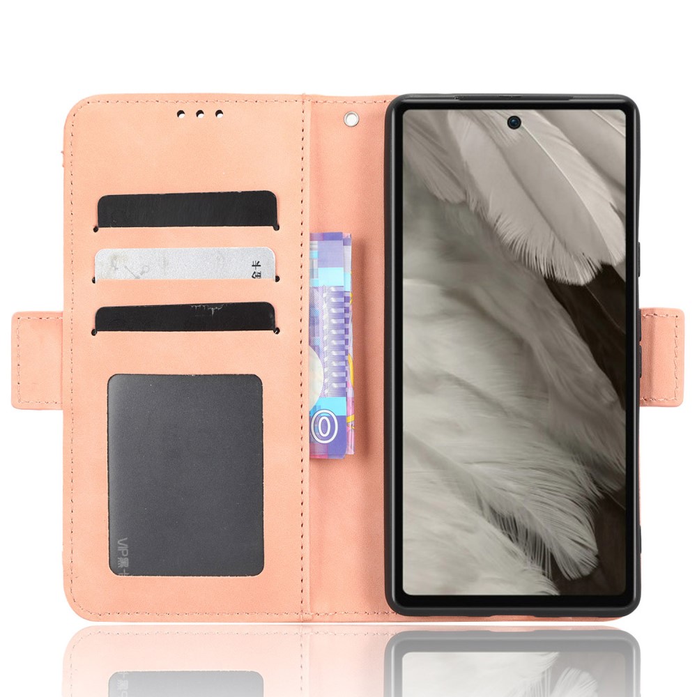  Google Pixel 7A Fodral Med Avtagbart Kortfodral Rosa