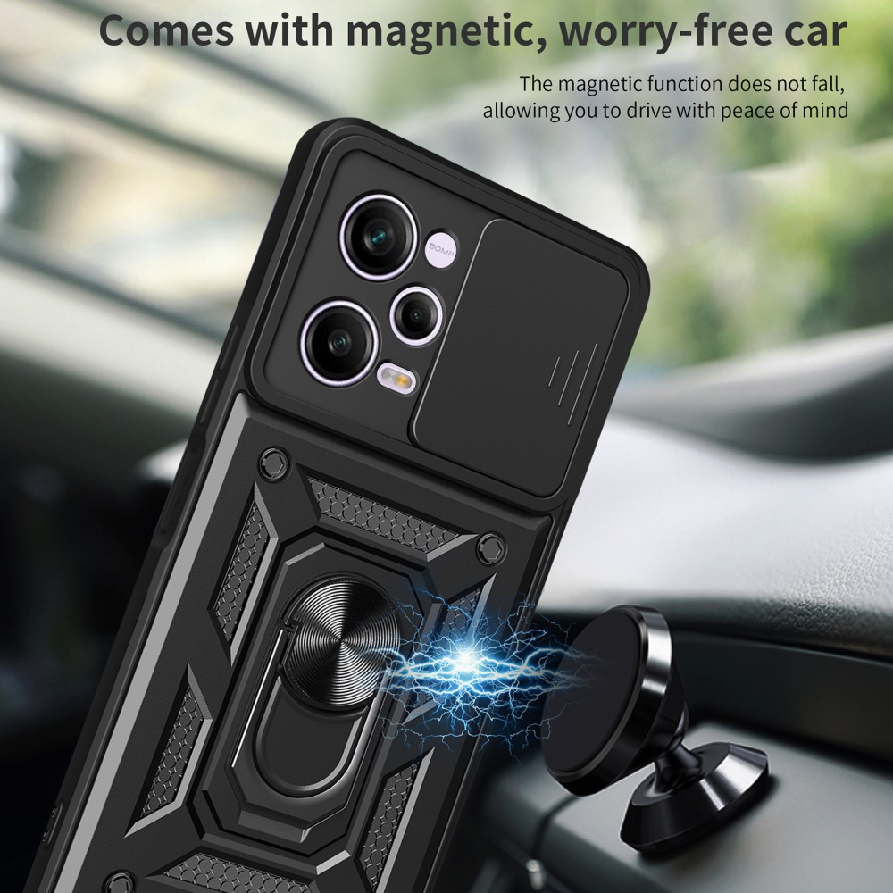  Xiaomi Redmi Note 12 Pro 5G Skal CamShield Ring Hybrid Roséguld