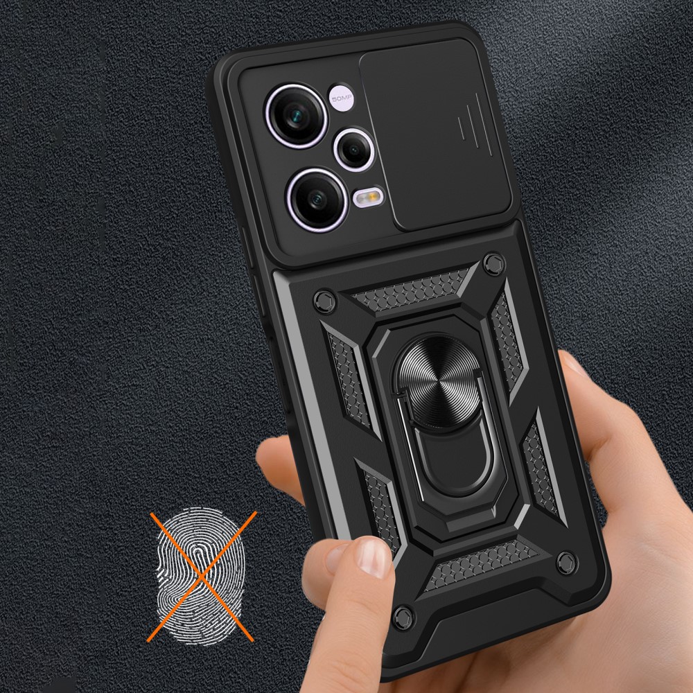  Xiaomi Redmi Note 12 Pro 5G Skal CamShield Ring Hybrid Roséguld
