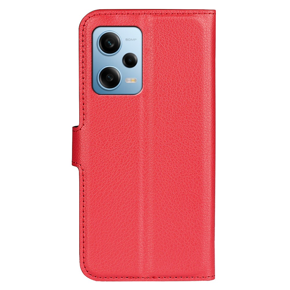  Xiaomi Redmi Note 12 Pro 5G Fodral Litchi Läder Röd