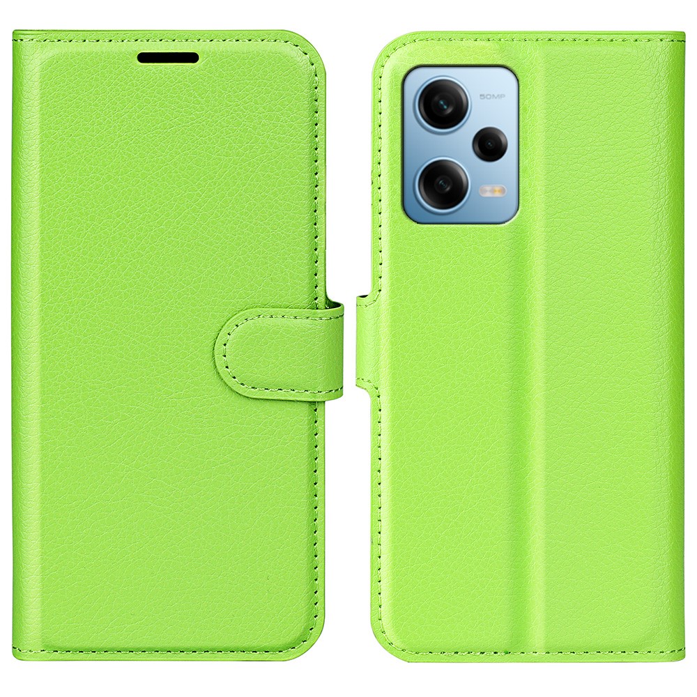  Xiaomi Redmi Note 12 Pro 5G Fodral Litchi Läder Grön