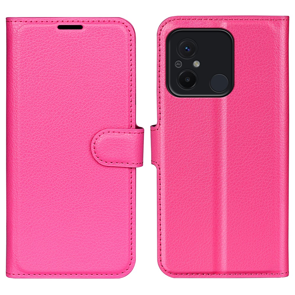  Xiaomi Redmi 12C 4G Fodral Litchi Läder Rosa