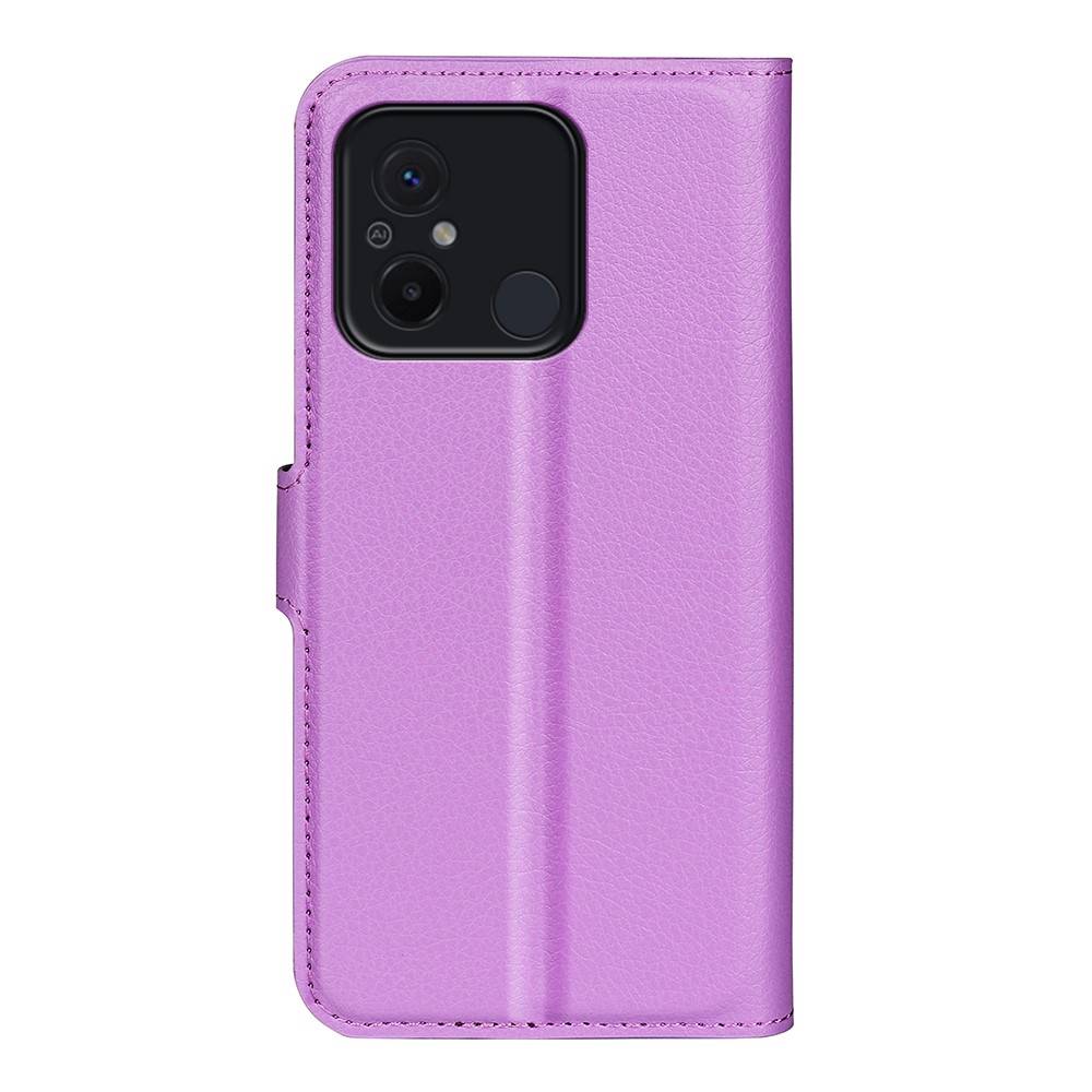  Xiaomi Redmi 12C 4G Fodral Litchi Läder Lila