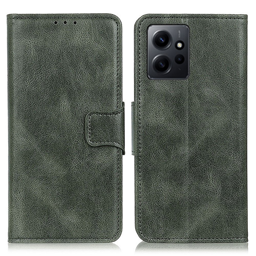  Xiaomi Redmi Note 12 4G Fodral Crazy Horse Läder Grön
