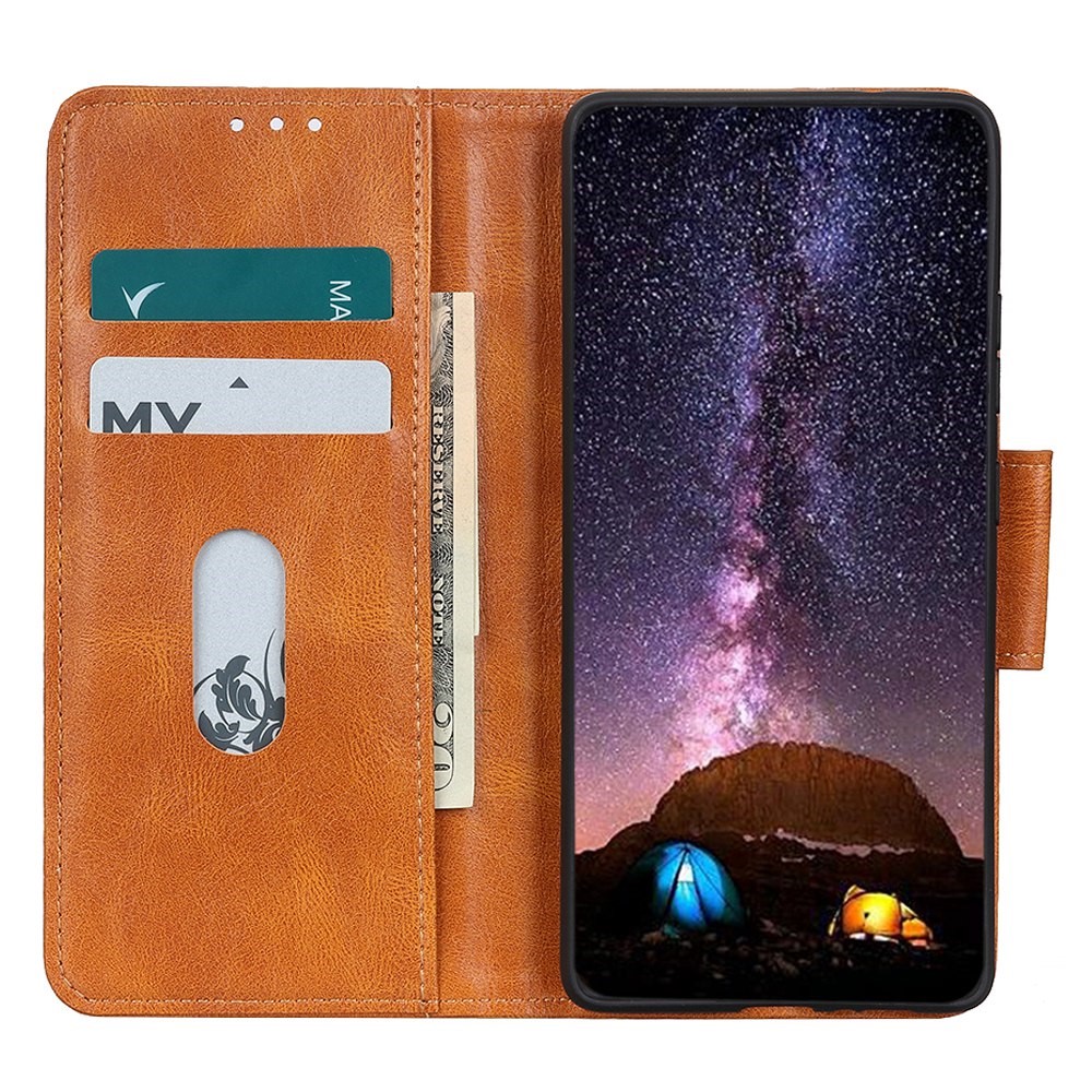  Xiaomi Redmi Note 12 4G Fodral Crazy Horse Läder Brun
