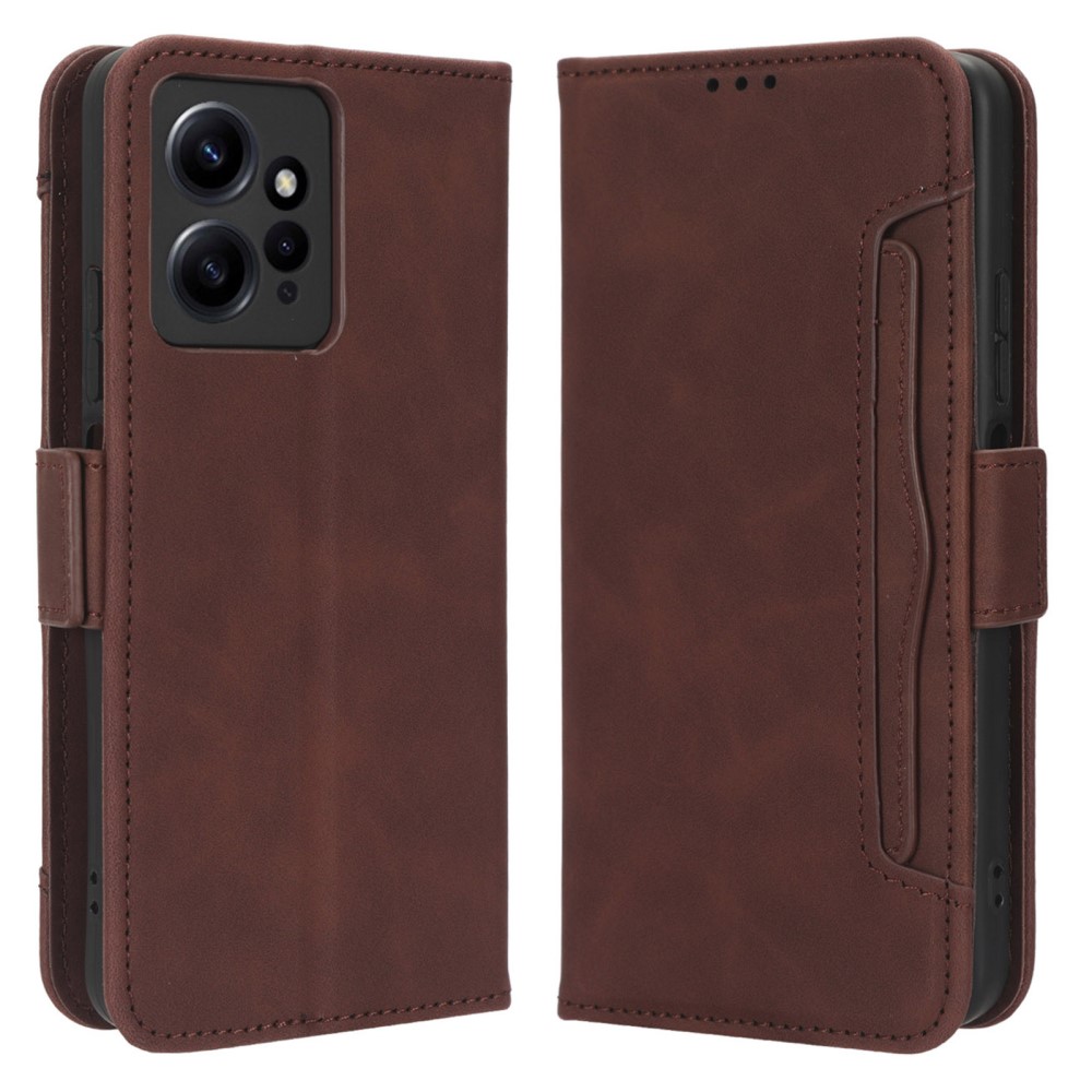  Xiaomi Redmi Note 12 4G Fodral Med Avtagbart Kortfodral Brun
