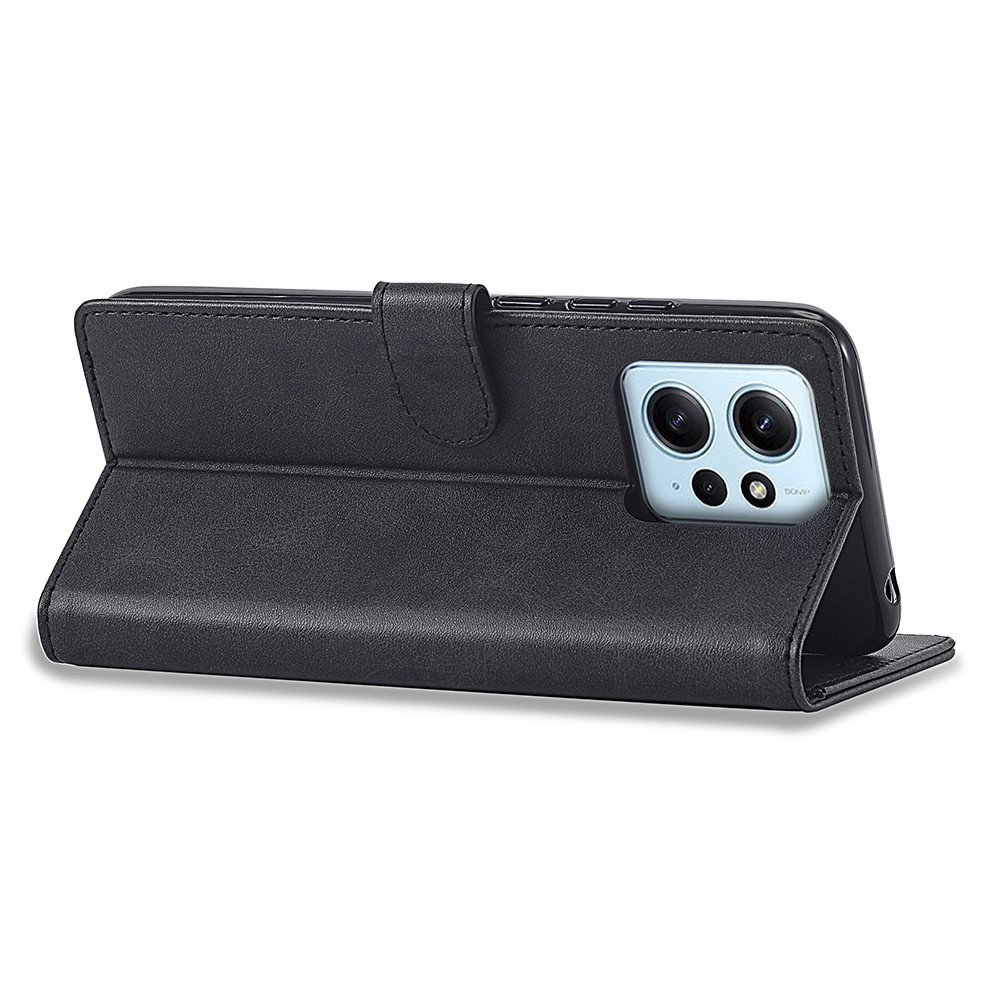 LC.IMEEKE LC.IMEEKE Xiaomi Redmi Note 12 4G Fodral Läder Svart