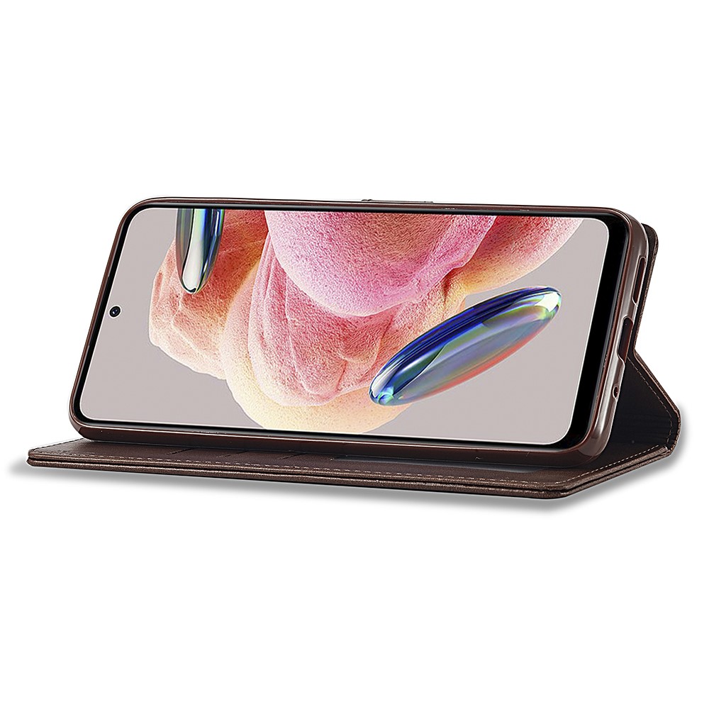 LC.IMEEKE LC.IMEEKE Xiaomi Redmi Note 12 4G Fodral Läder Brun