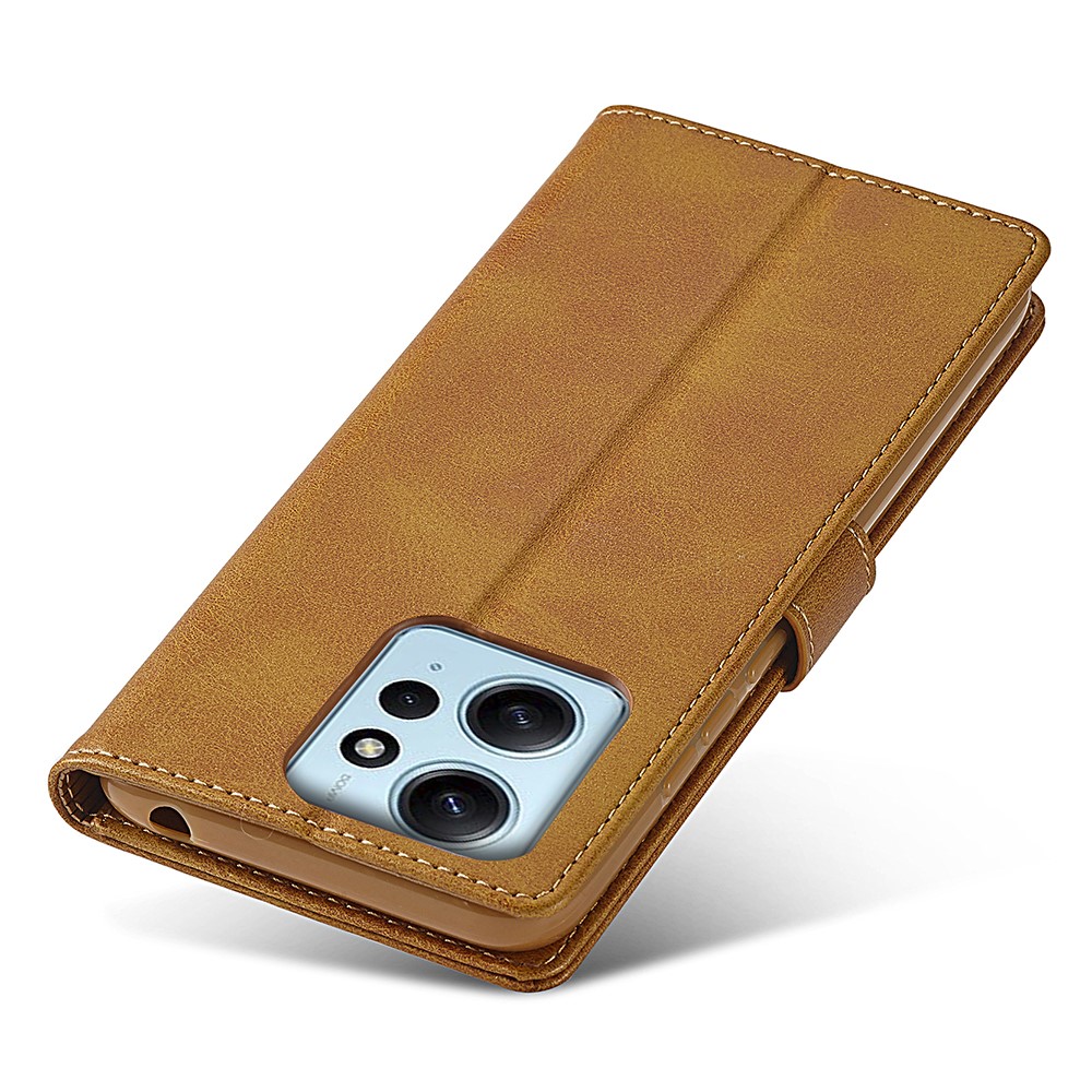 LC.IMEEKE LC.IMEEKE Xiaomi Redmi Note 12 4G Fodral Läder Brun