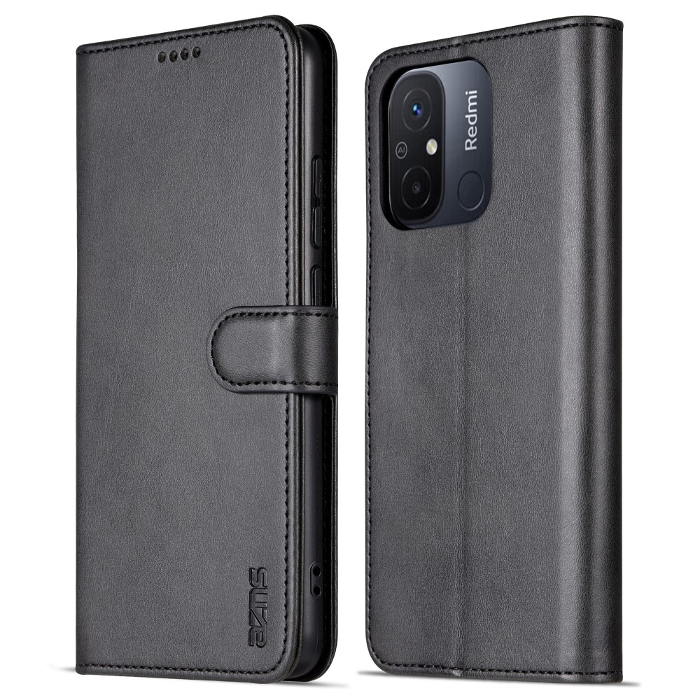AZNS AZNS Xiaomi Redmi 12C 4G Fodral Läder Svart