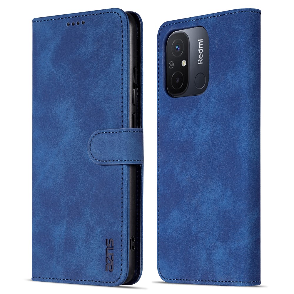 AZNS AZNS Xiaomi Redmi 12C 4G Fodral Läder Blå