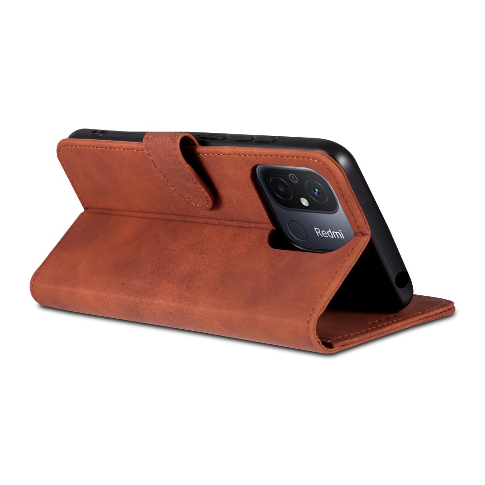 AZNS AZNS Xiaomi Redmi 12C 4G Fodral Läder Brun