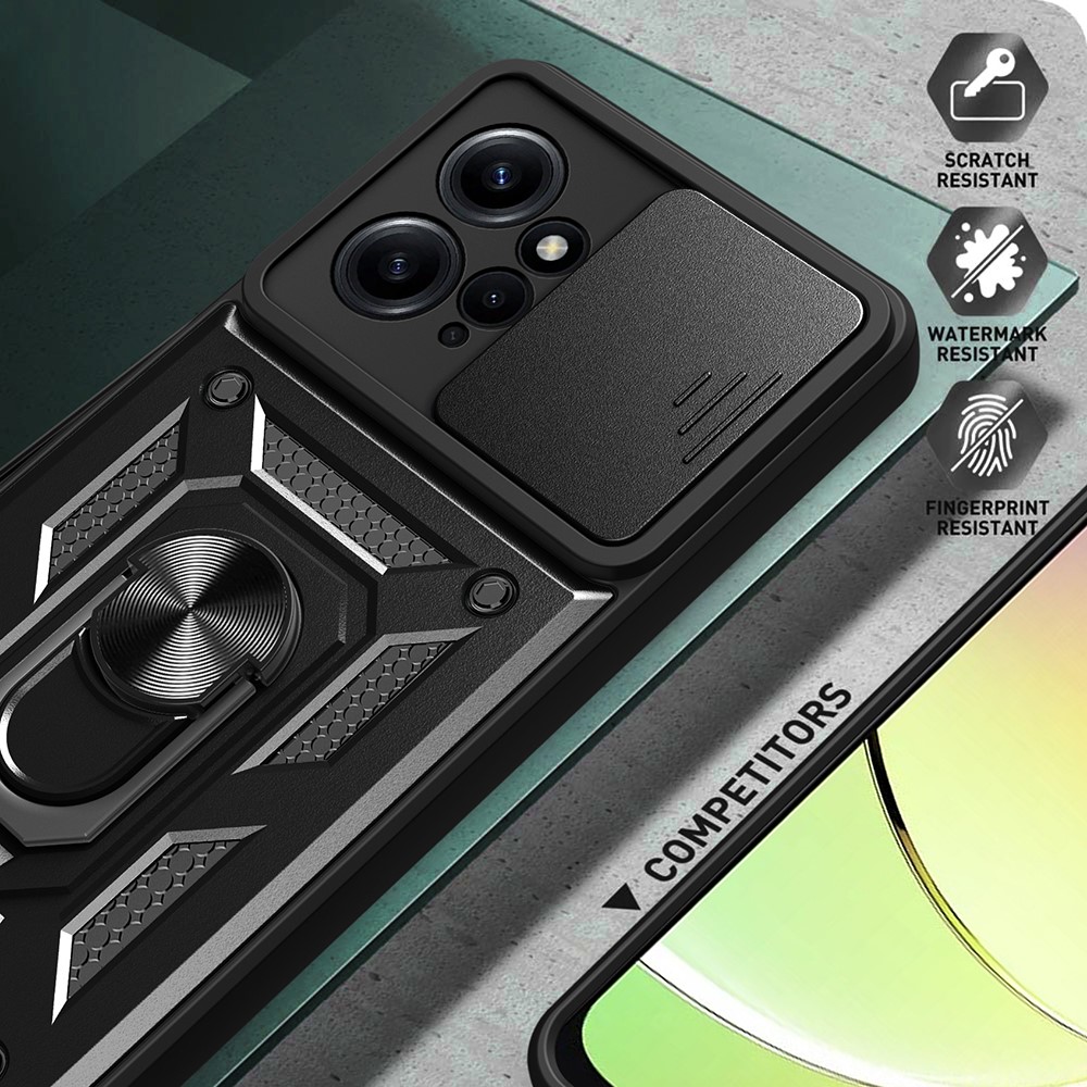  Xiaomi Redmi Note 12 4G Skal Camshield Ring Hybrid Guld