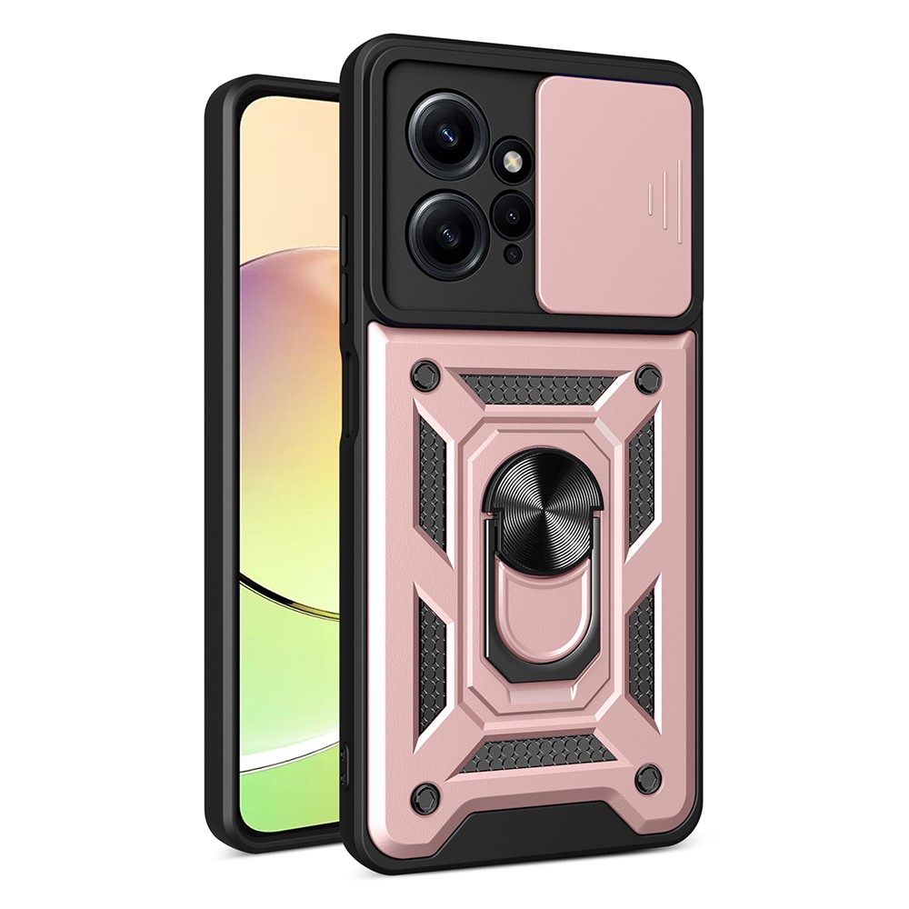  Xiaomi Redmi Note 12 4G Skal Camshield Ring Hybrid Roséguld