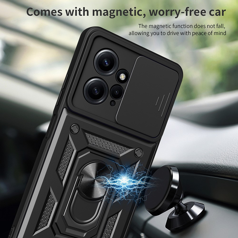  Xiaomi Redmi Note 12 4G Skal Camshield Ring Hybrid Roséguld