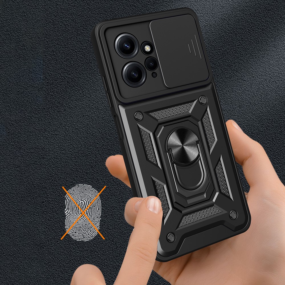  Xiaomi Redmi Note 12 4G Skal Camshield Ring Hybrid Roséguld