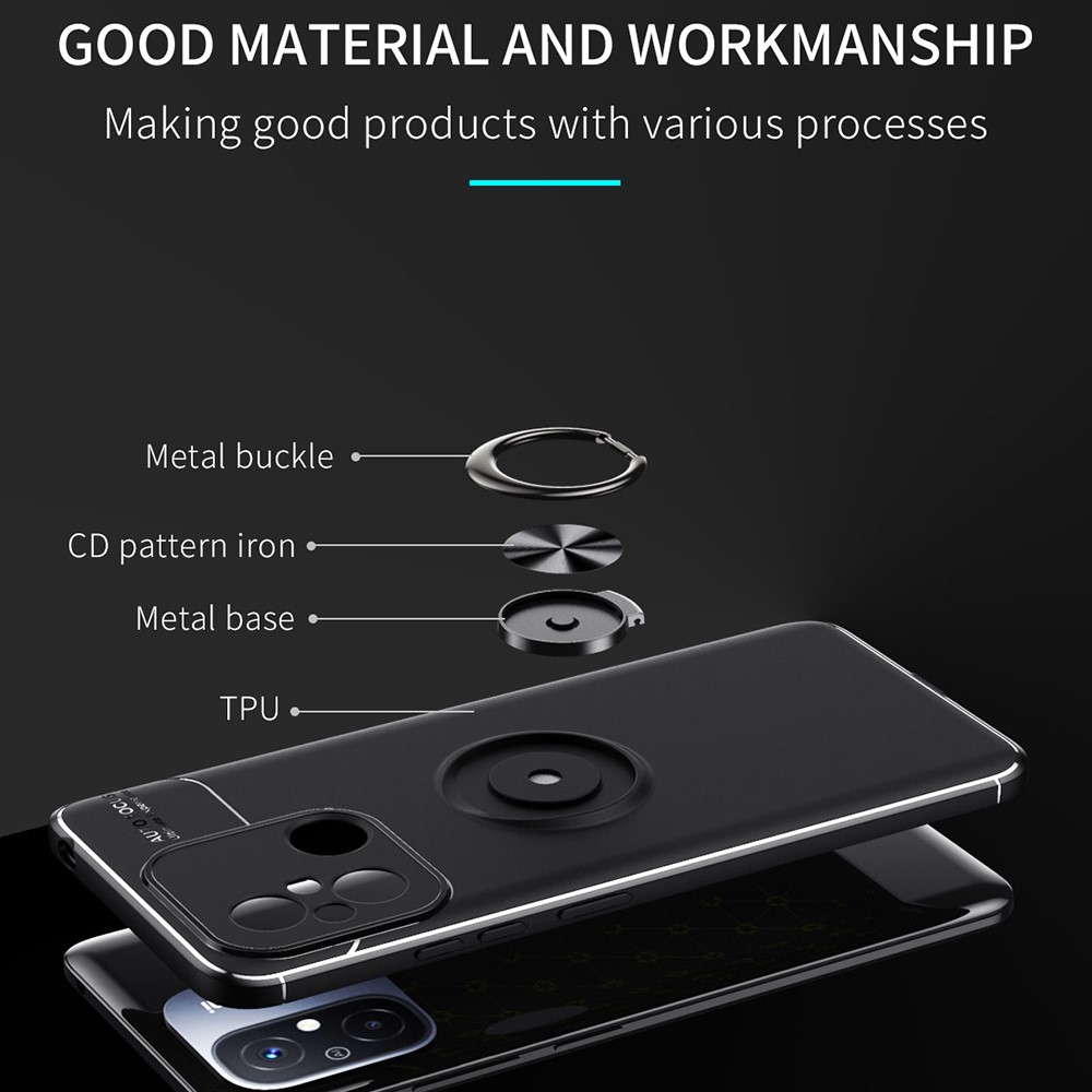  Xiaomi Redmi 12C 4G Skal Ring Svart/Blå