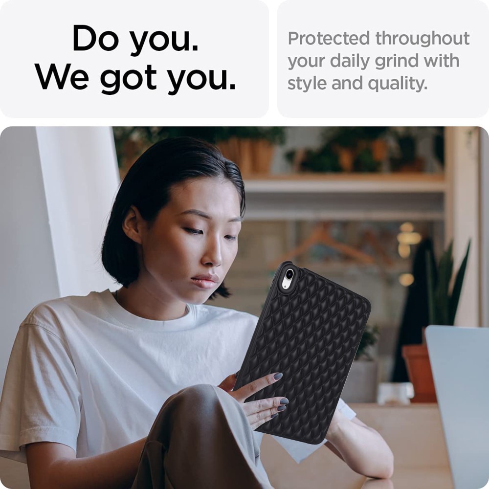  iPad Air 2026-2020 Skal Diamond Textur TPU Svart