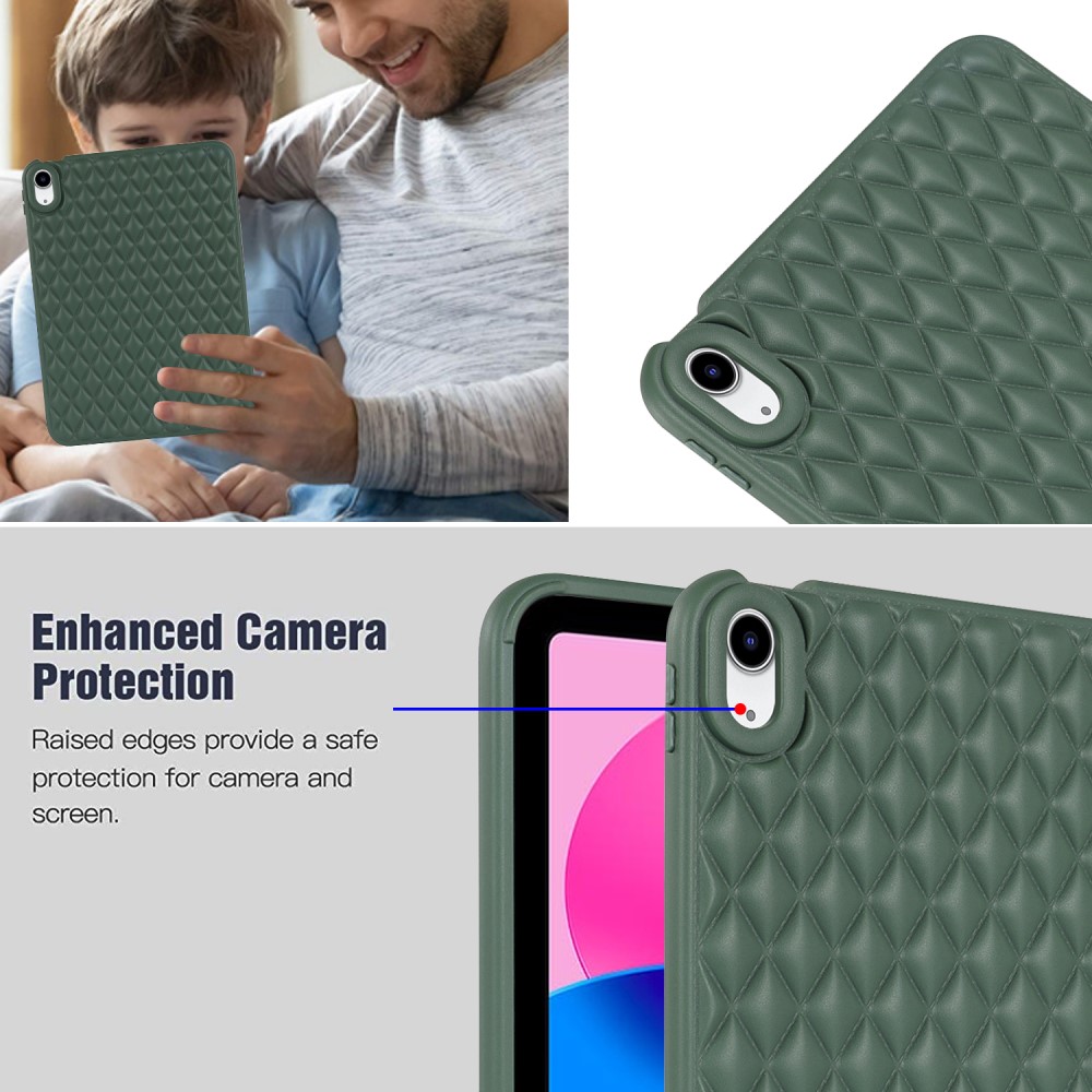  iPad Air 2026-2020 Skal Diamond Textur TPU Mörk Grön