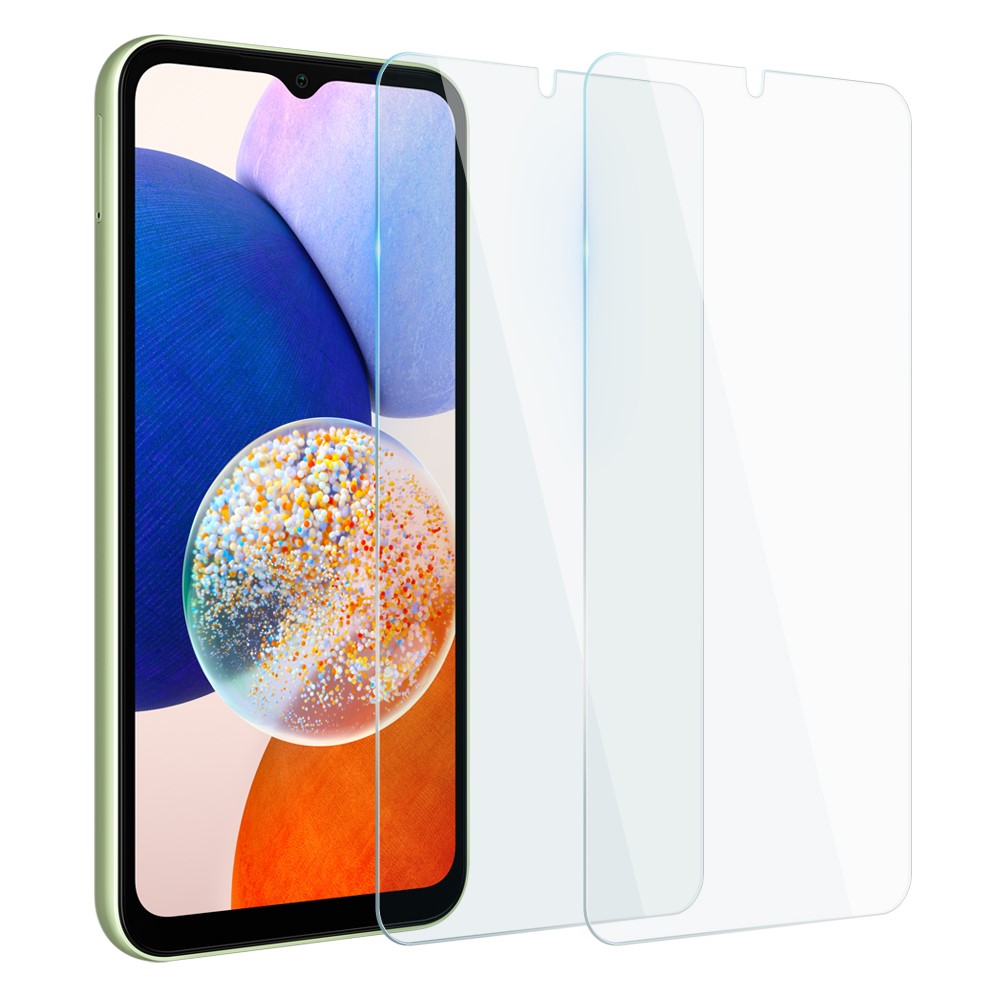 NORTHJO NORTHJO Galaxy A14 4G/5G 2-PACK Skärmskydd Härdat Glas