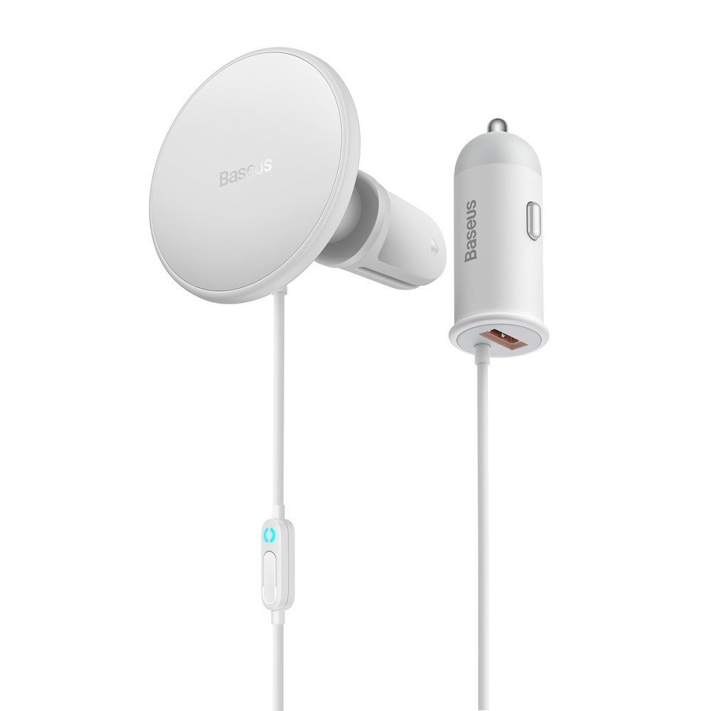BASEUS Baseus 15W Magnetisk Trådlös Billaddare Vit