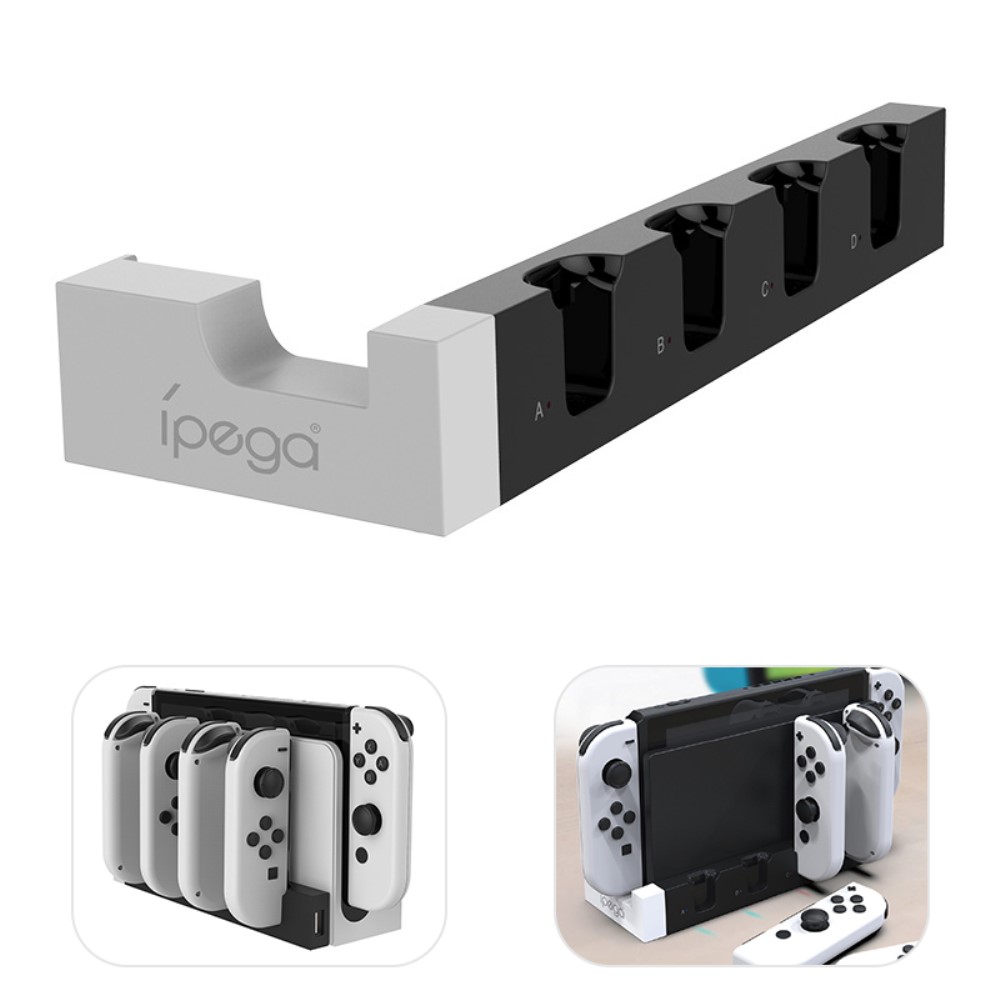 iPega iPega Nintendo Switch LED Laddstation För Ställ och 4x Joy-Con
