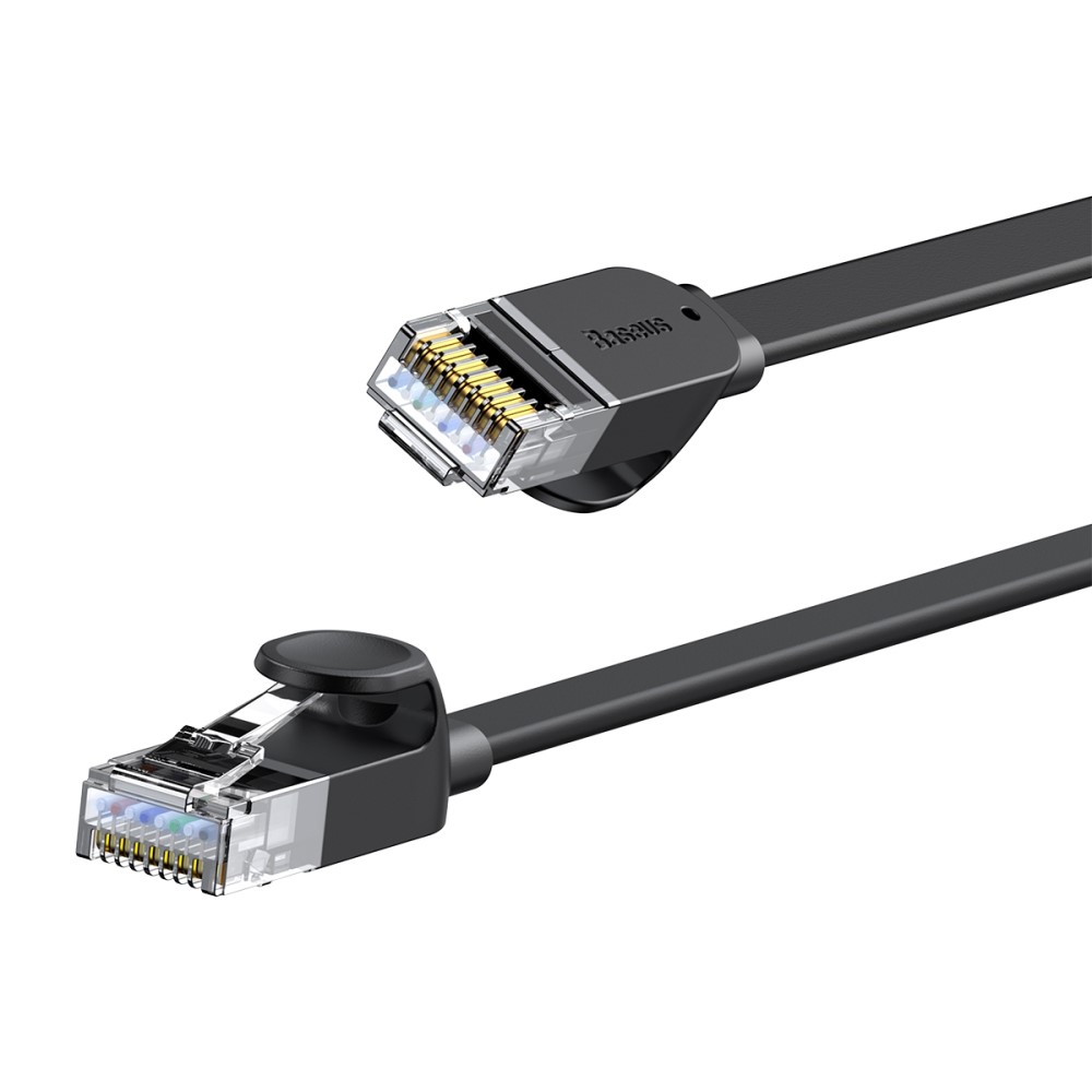 BASEUS Baseus 1.5m Cat6 Platt RJ45 Nätverkskabel Svart