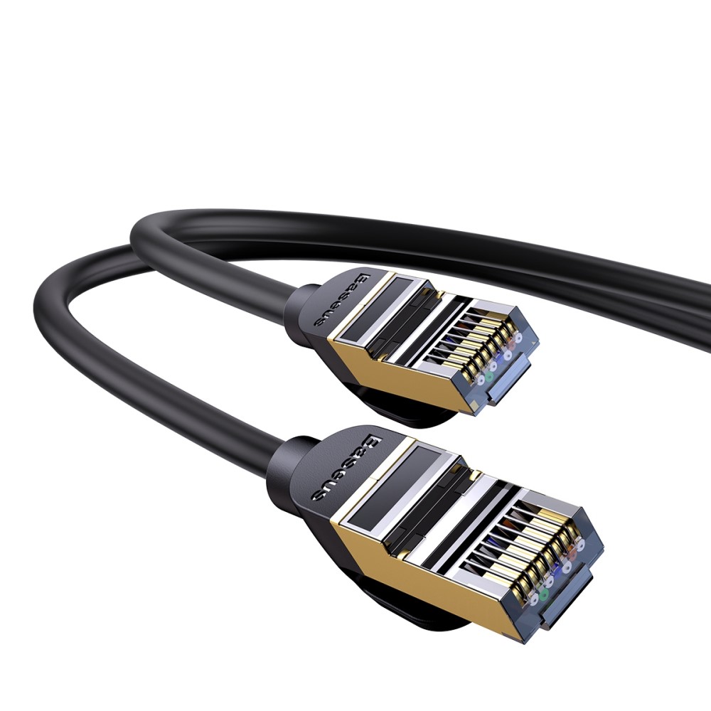 BASEUS Baseus 50cm Cat7 RJ45 Nätverkskabel Svart