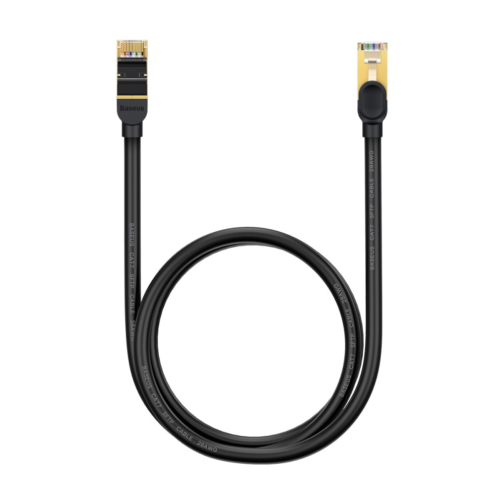 BASEUS Baseus 1m Cat7 RJ45 Nätverkskabel Svart