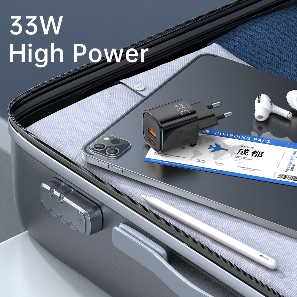MCDODO Mcdodo 33W GaN PD USB-C/USB-A Väggladdare Svart
