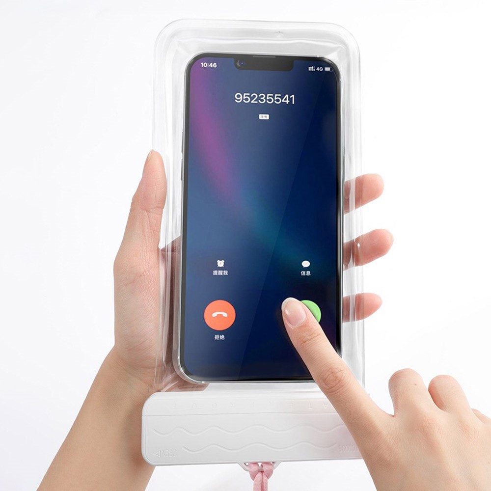  Vattentät telefonväska IPX8 Med Rem För 7.2 tums Telefon Lila