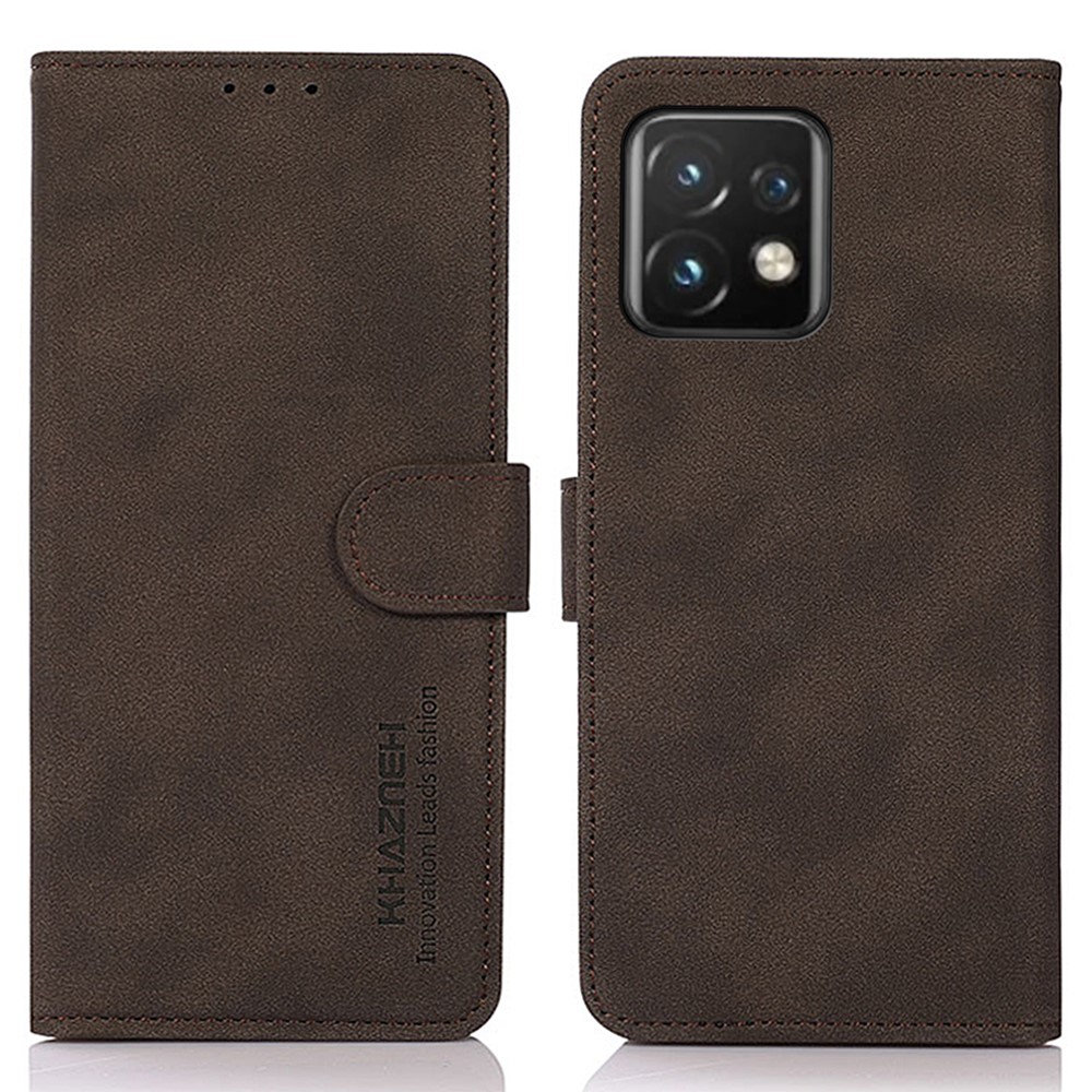 KHAZNEH KHAZNEH Motorola Edge 40 Pro 5G Fodral Retro Läder Brun