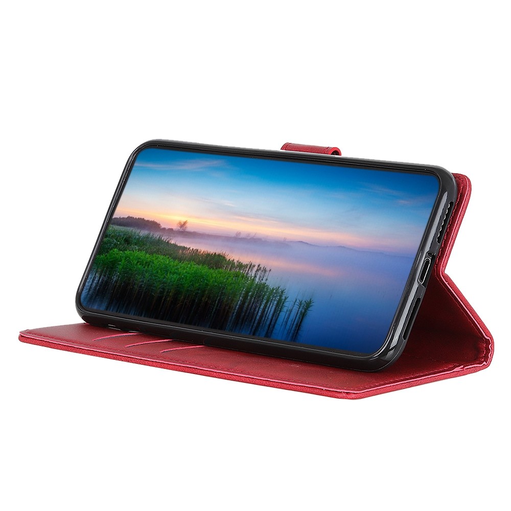  Motorola Edge 40 Pro 5G Fodral Solid Läder Röd
