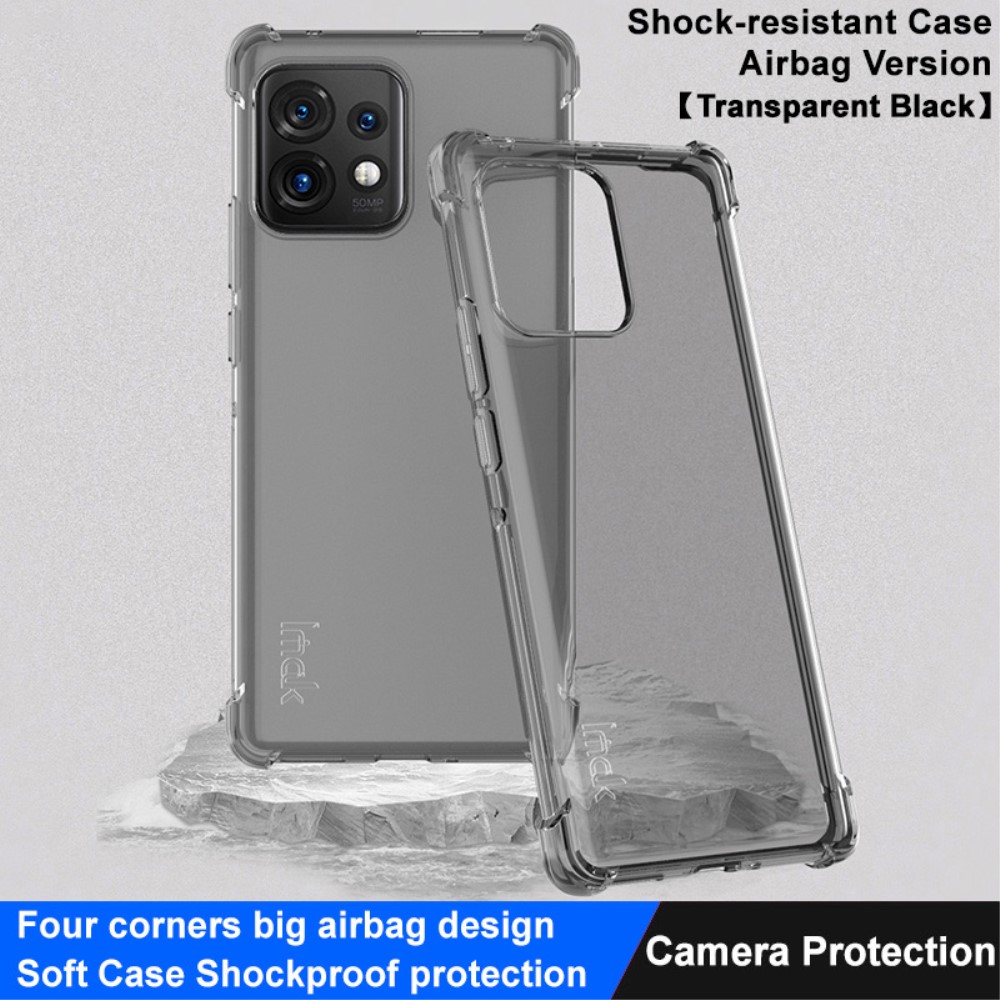 IMAK IMAK Motorola Edge 40 Pro 5G Skal Shockproof TPU Tonad Svart
