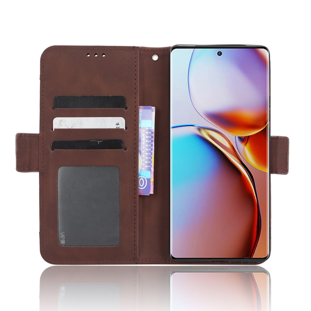  Motorola Edge 40 Pro 5G Fodral Med Avtagbart Kortfodral Brun