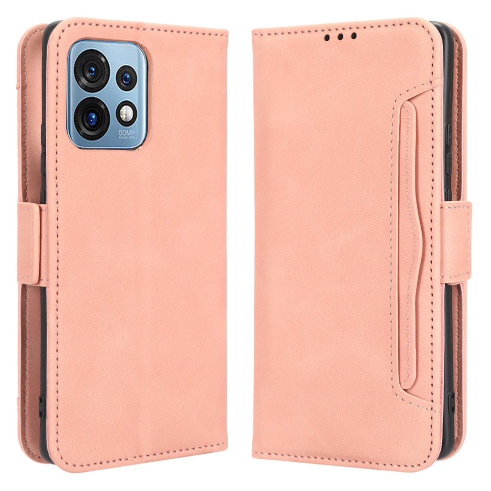 Motorola Edge 40 Pro 5G Fodral Med Avtagbart Kortfodral Rosa
