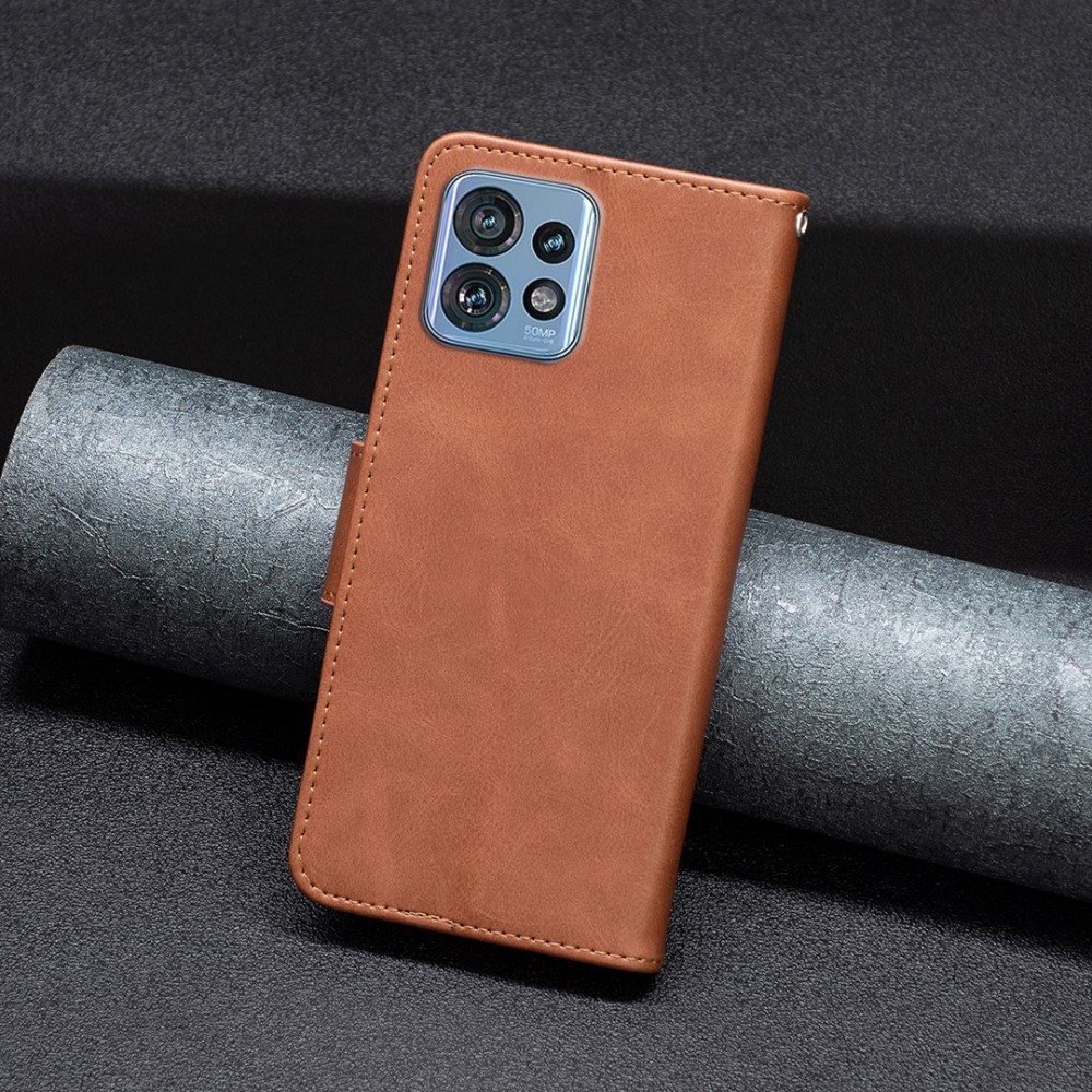  Motorola Edge 40 Pro 5G Fodral Shark Solid Läder Brun