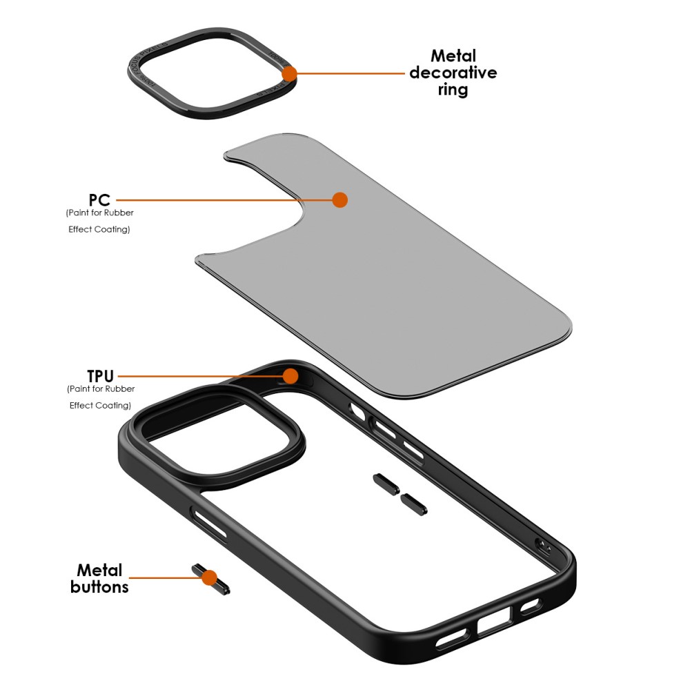  iPhone 14 Pro Skal MagSafe Hybrid Matt Svart