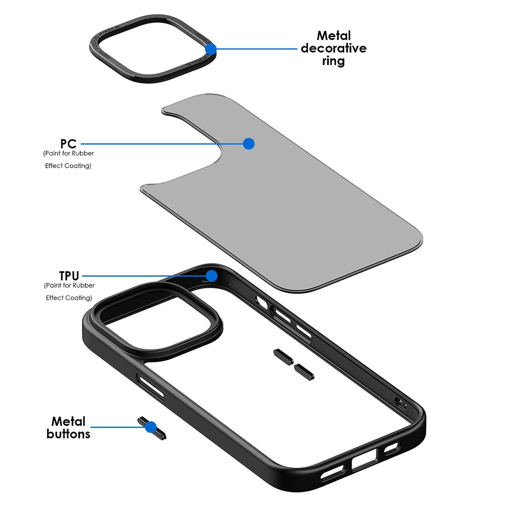  iPhone 13 Pro Skal Classic Hybrid Matt Svart