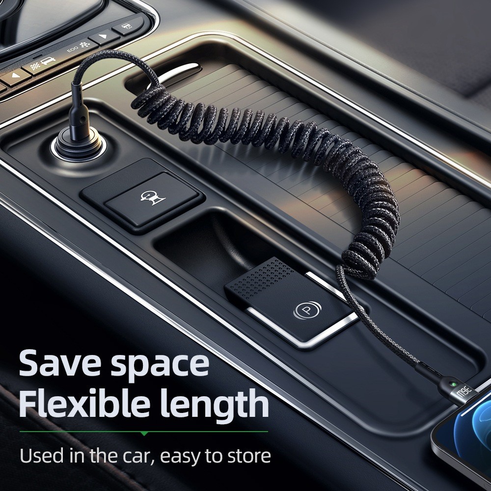 MCDODO Mcdodo 36W PD USB-C - Lightning Flexibel Nylonkabel Svart