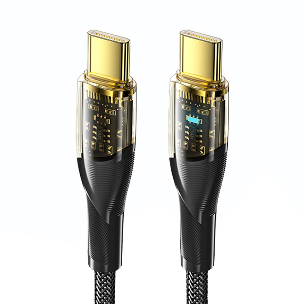 ESSAGER ESSAGER 1m 100W PD USB-C - USB-C Kabel Svart