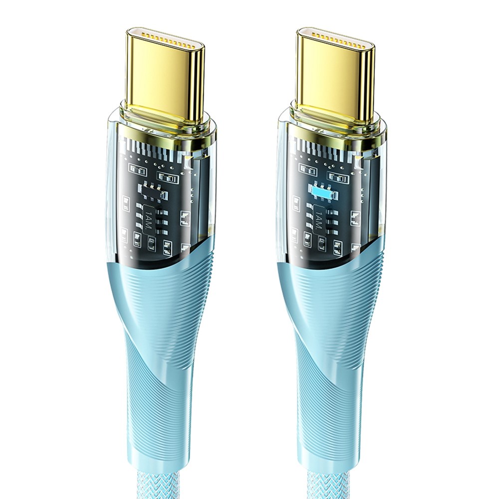 ESSAGER ESSAGER 1m 100W PD USB-C - USB-C Kabel Blå