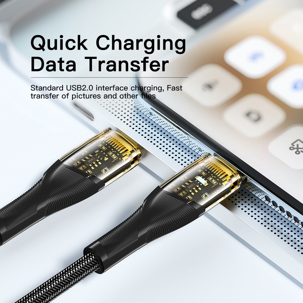ESSAGER ESSAGER 1m 100W PD USB-C - USB-C Kabel Blå