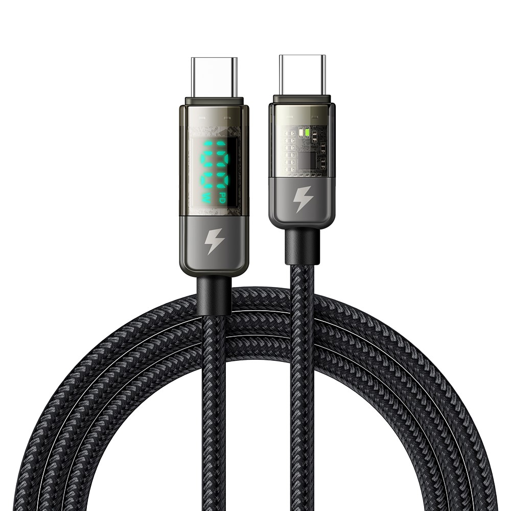 MCDODO Mcdodo 1.2m 100W 5A USB-C - USB-C Auto Off Kabel Svart