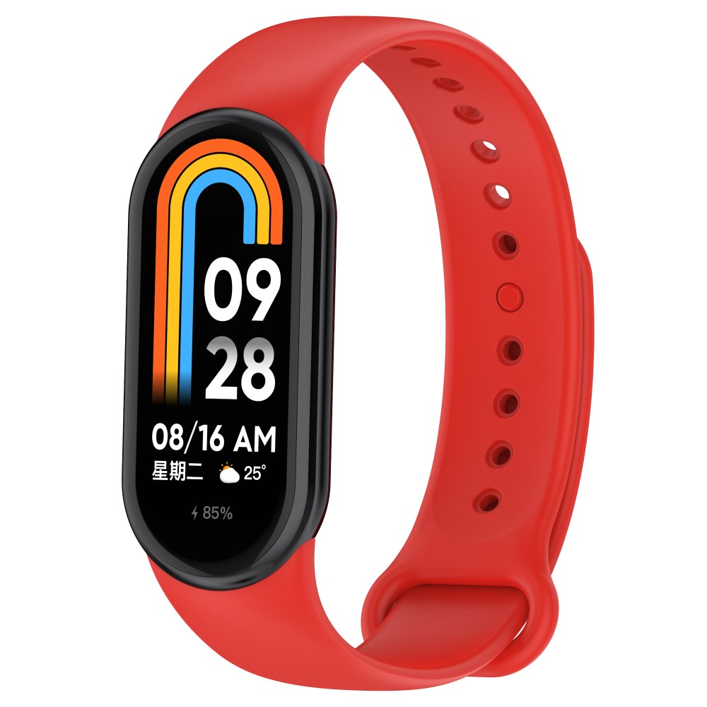  Xiaomi Smart Band 10/9/8 Armband Solid Silikon Röd