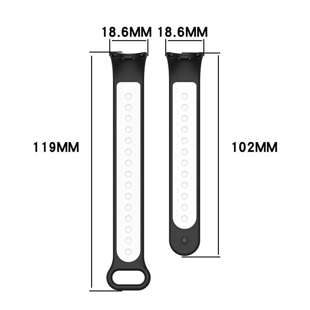  Xiaomi Smart Band 10/9/8 Träningsarmband Dual-Color Blå/Vit