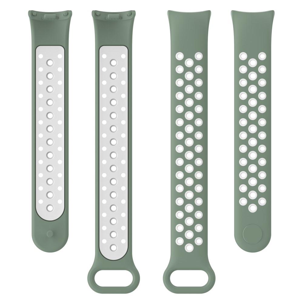  Xiaomi Smart Band 10/9/8 Träningsarmband Dual-Color Grön/Vit
