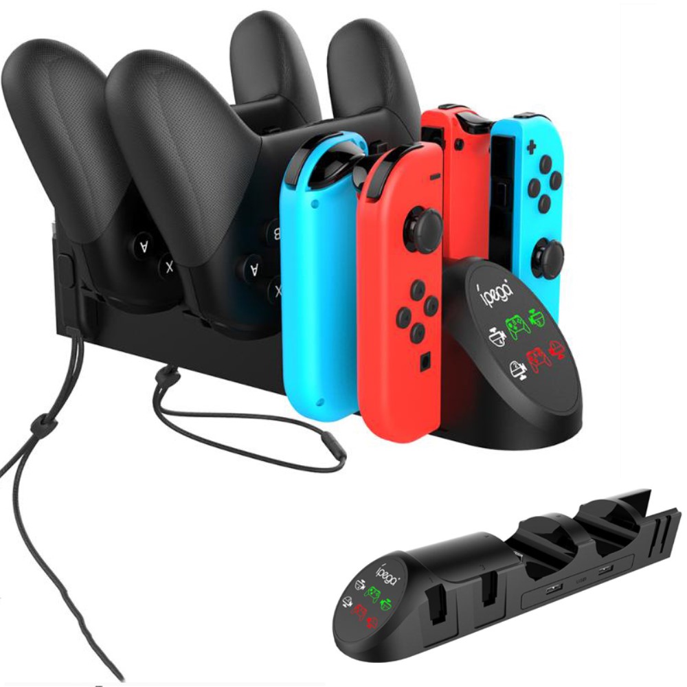iPega iPega 6in1 Laddningsbas för Nintendo Switch Joy-Con/Pro