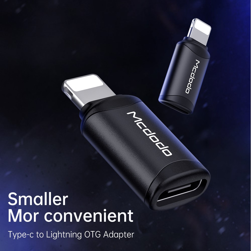 MCDODO Mcdodo USB-C Hona - Lightning Hane Adapter Svart