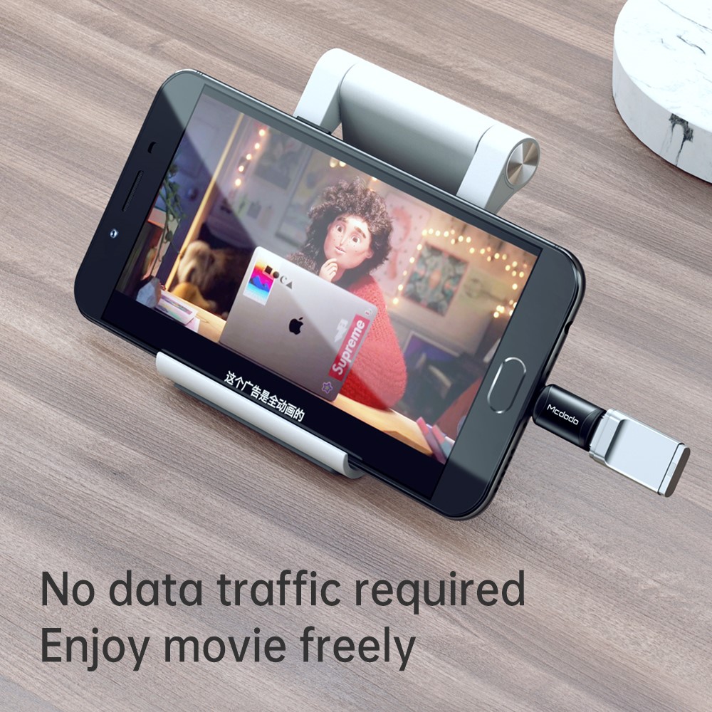 MCDODO Mcdodo USB-C Hona - MicroUSB Hane Adapter Svart
